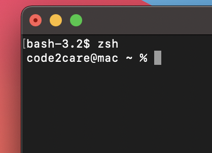 Switch from bash to zsh shell macOS Terminal